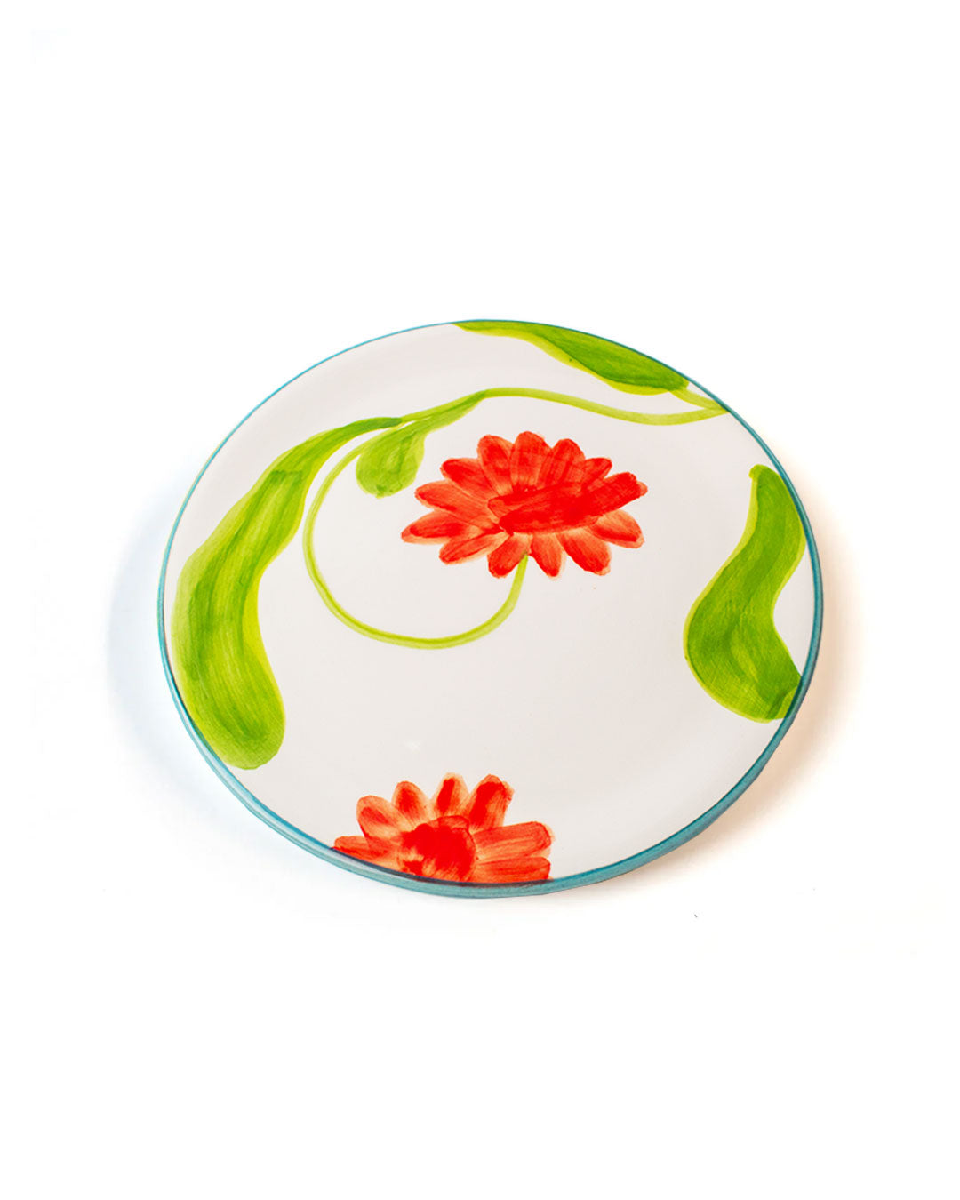 plate ceramic handmade flower - Rose balimba