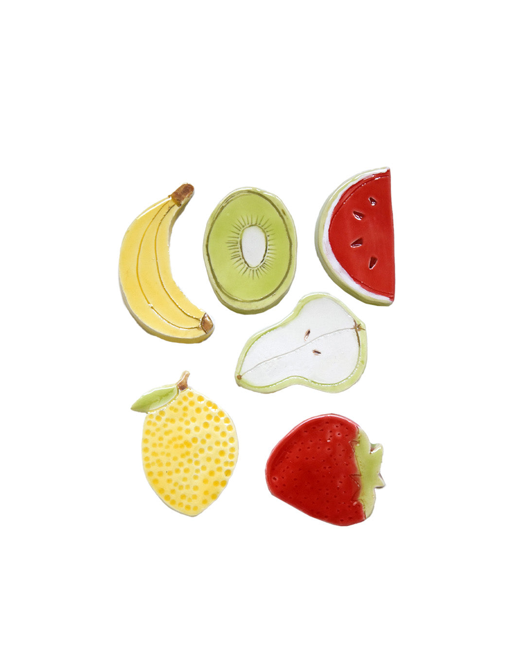 Ceramic fruit table placeholders