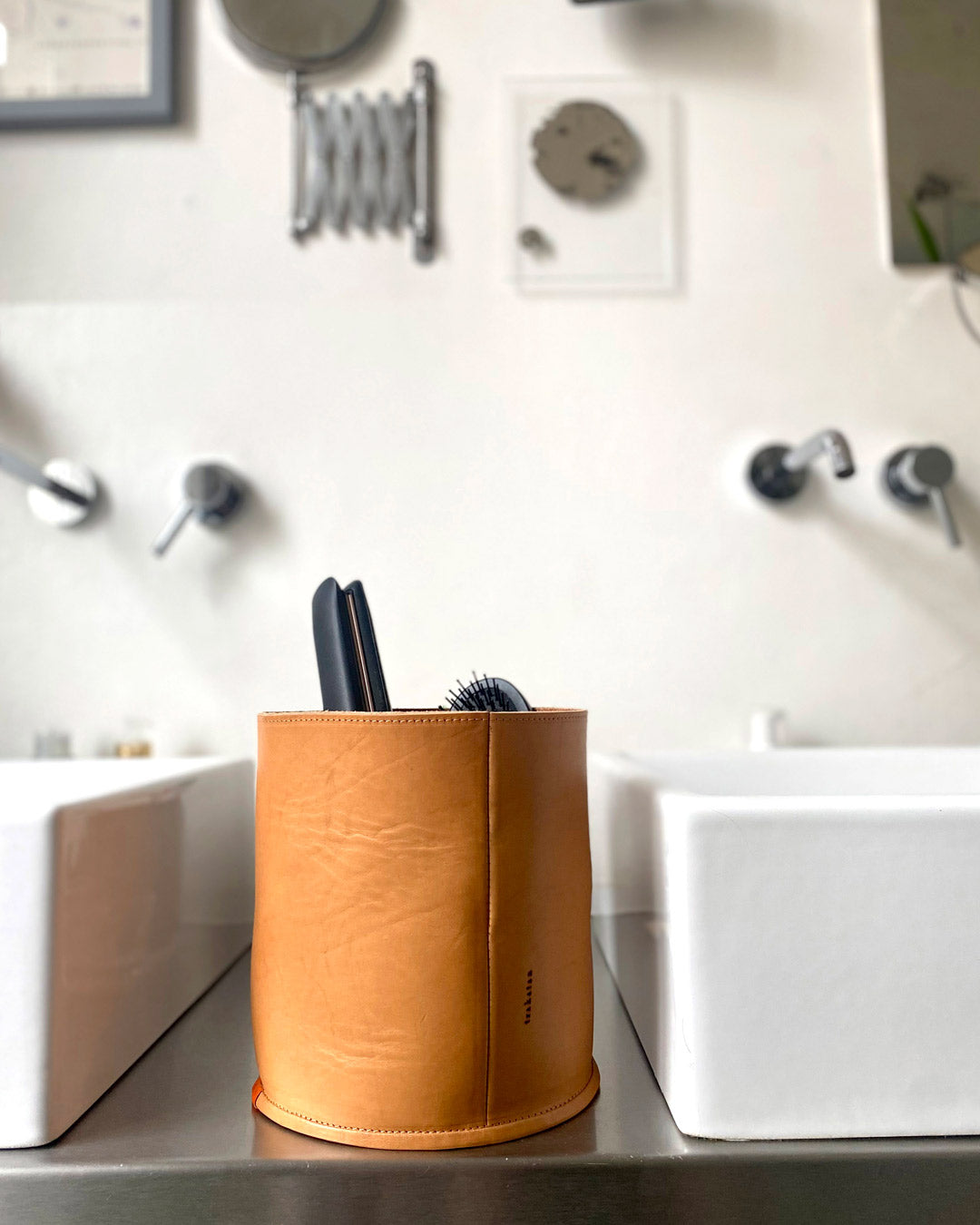 Leather Canister tall