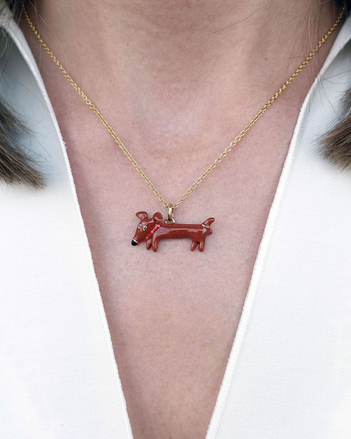 Collier personnalisé chien teckel