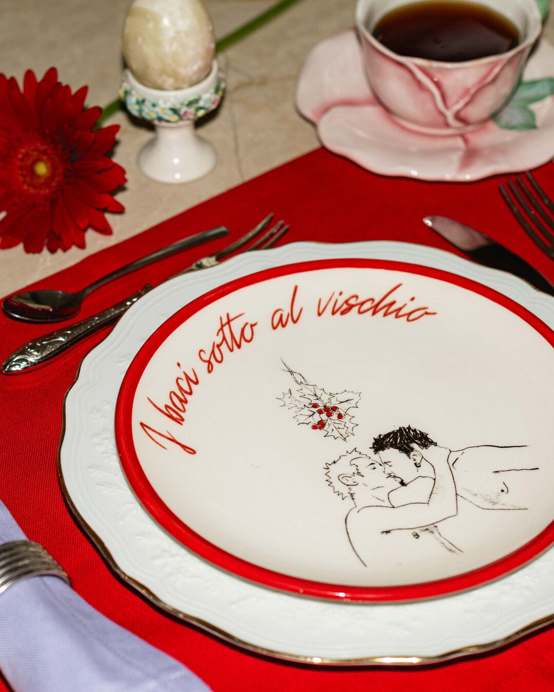 I baci sotto al vischio plate
