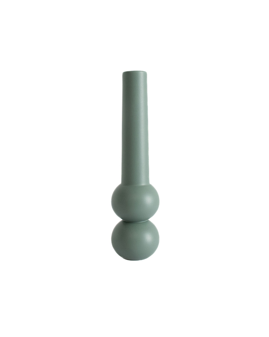 Candleholder-Cone-high green