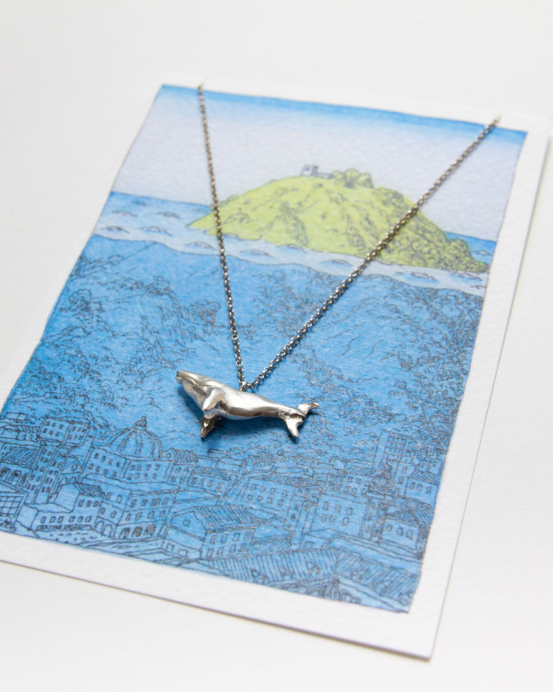 Giona Silver Whale necklace