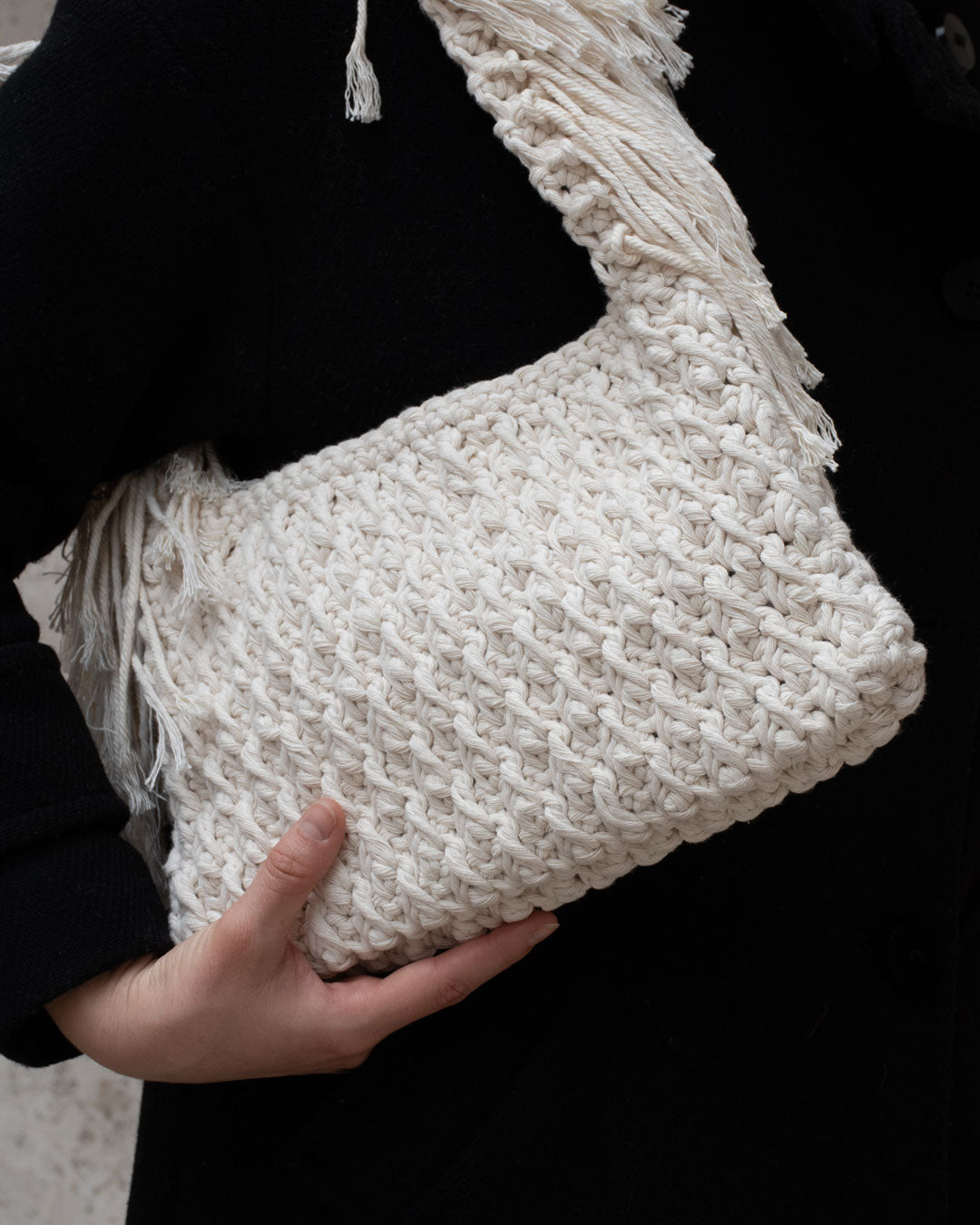 Elli Bag Snow _Elli Vivaldi crochet bag