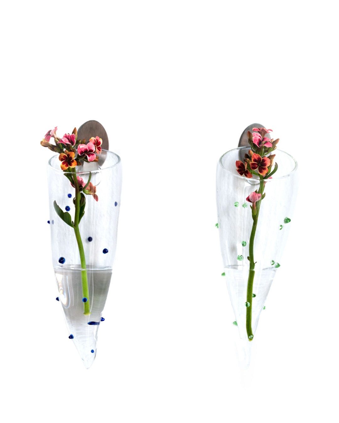 Glass flower vase - Set of 3