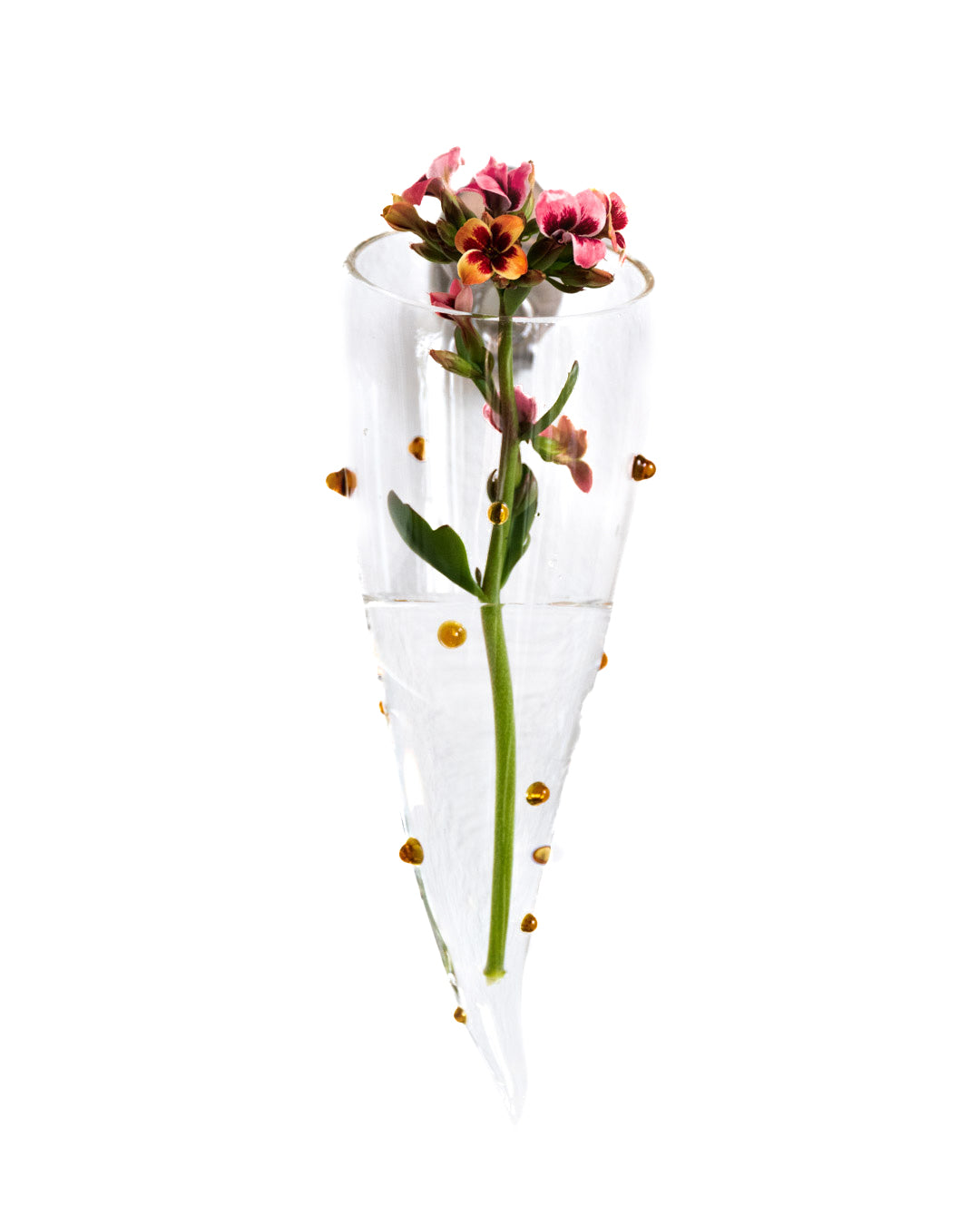 Glass flower vase - Set of 3