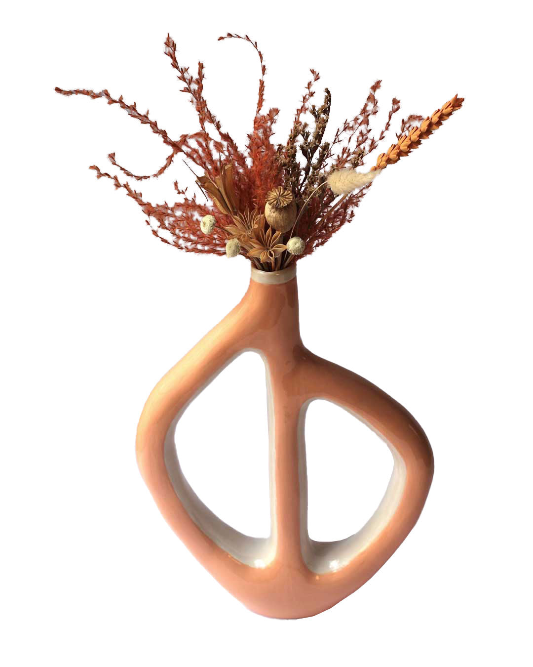Minimalist Vase with peach color