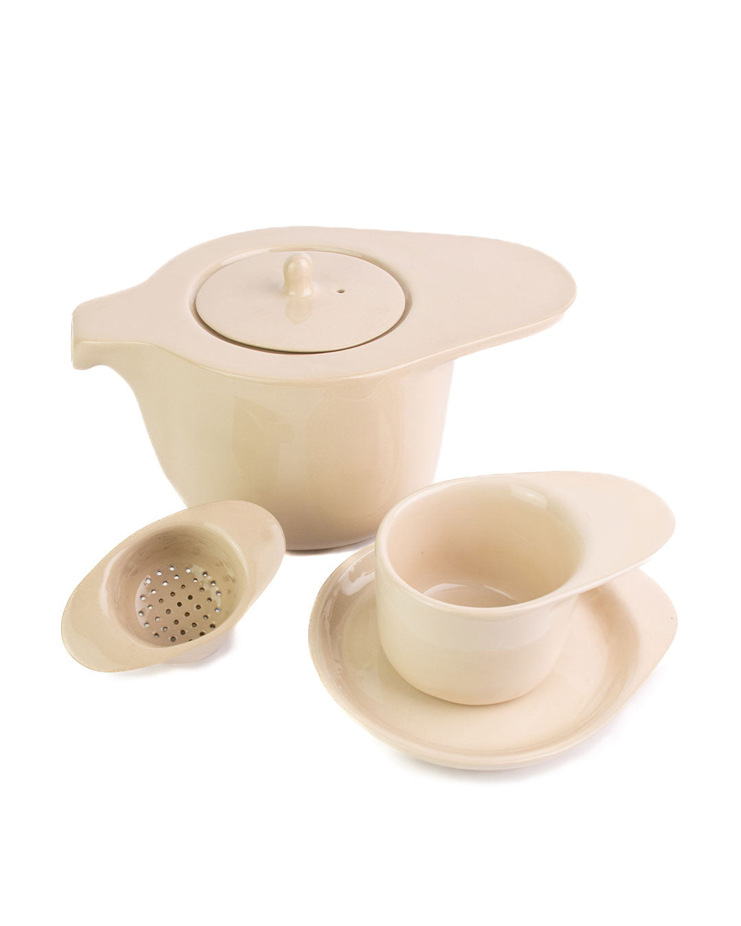 Ameno Tea Pot with Strainer and tea pots beige_pottery_nu ceramica