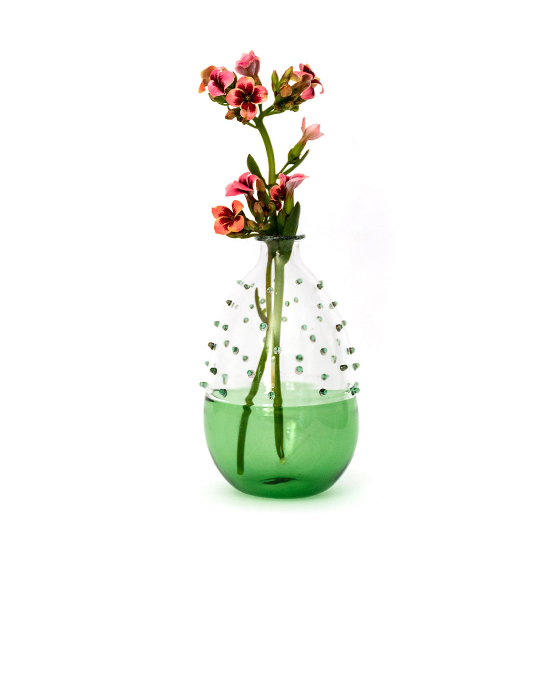 Vase A Transparent half Green