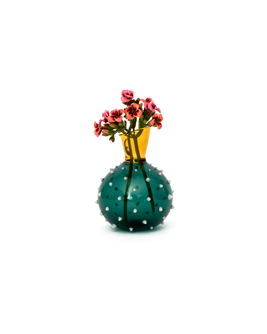 Vase B Dark Green Yellow