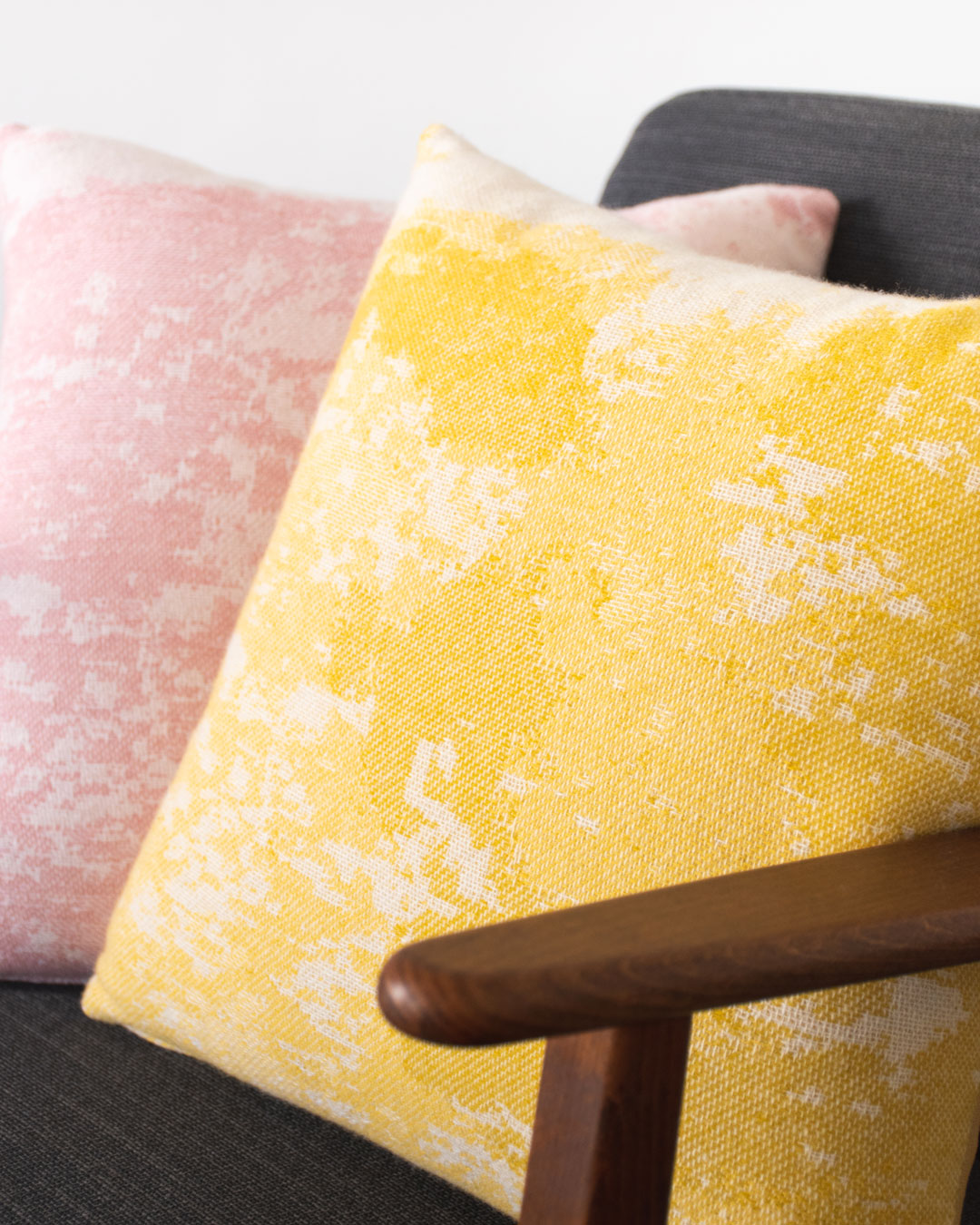Pink and Yellow Stucco Cushions