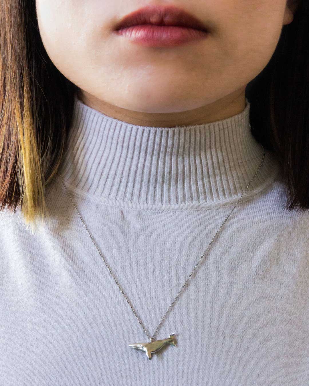 Silver Whale necklace