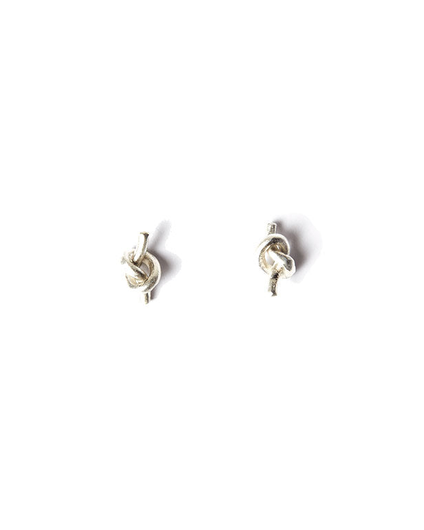 Silver knot earrings